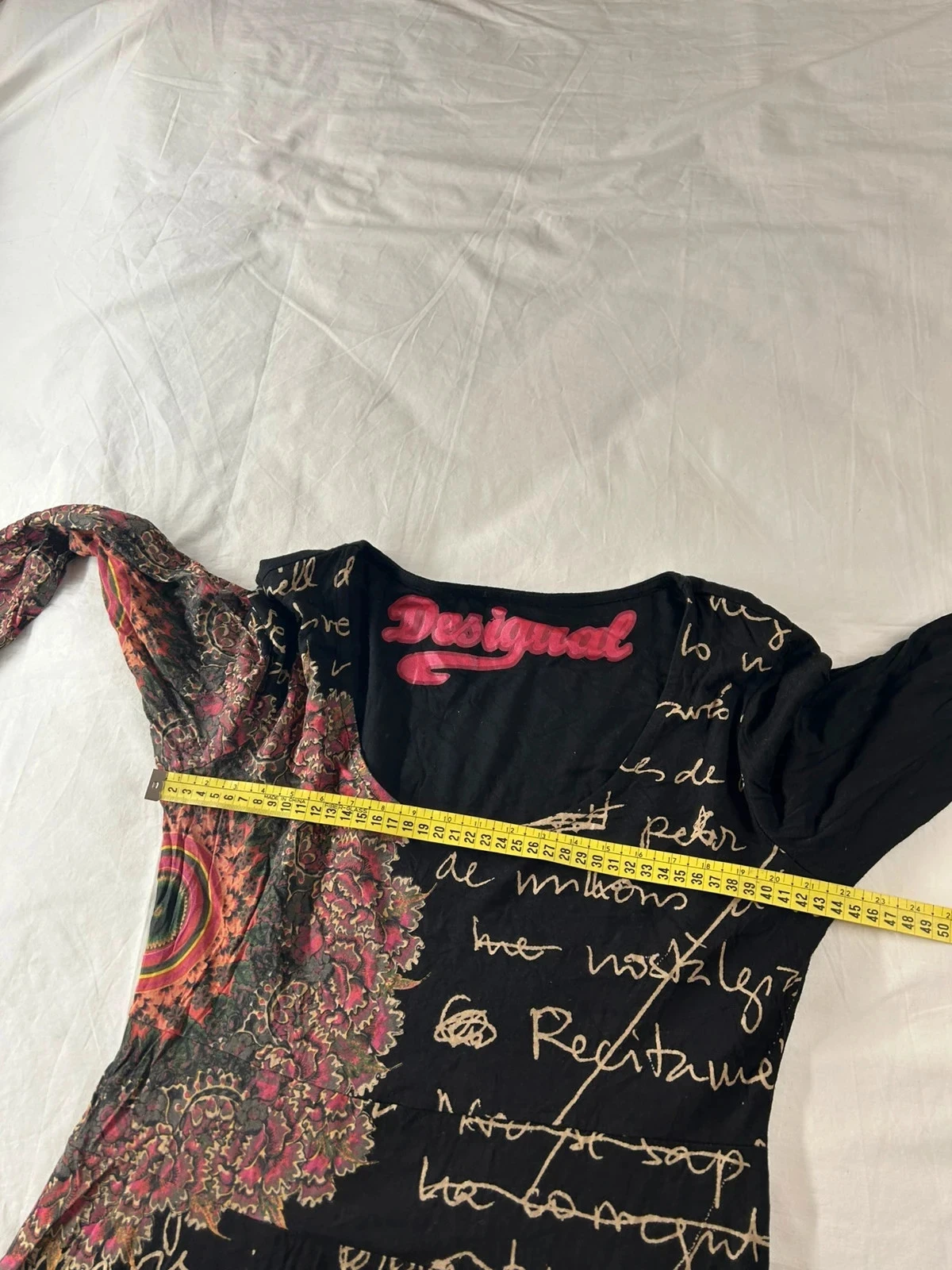 Vestido desigual vintage con motivos multicolor – photo 11
